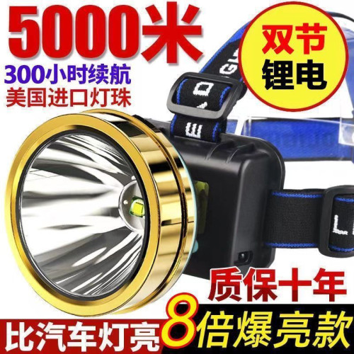 LED頭燈強光可充電亮頭戴式夜釣燈礦燈長高亮強光手電