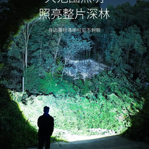 2025新款小頭燈強光超亮充電超長續航100釣魚小時感應照明燈