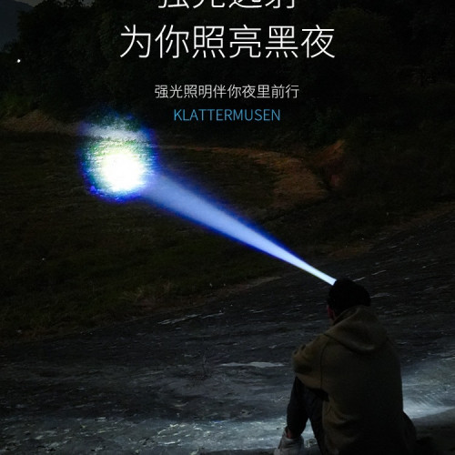 2025新款小頭燈強光超亮充電超長續航100釣魚小時感應照明燈