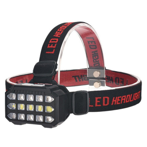 釣魚燈 LED紫光頭燈強光蠍子燈頭戴式專用照明勘探洞雙光充電頭燈