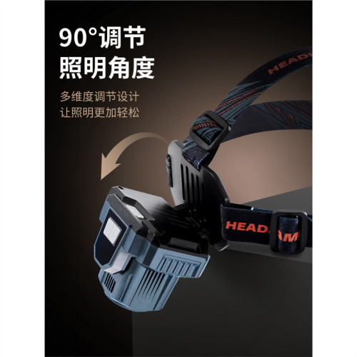 天火頭燈強光超亮充電頭戴式超長續航照知了猴專用燈感應夜釣魚燈