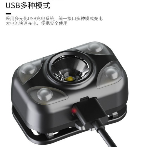 新款多光源可攜式可調節頭燈高亮持久續航多功能強光防水頭燈