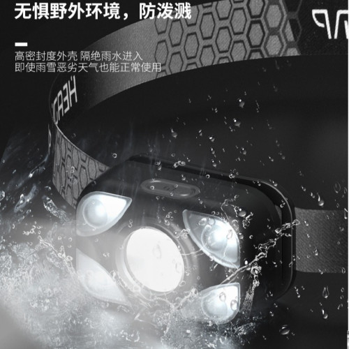 新款多光源可攜式可調節頭燈高亮持久續航多功能強光防水頭燈