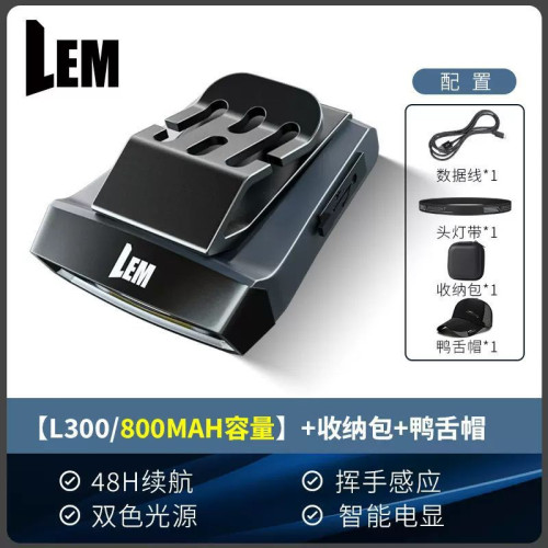 充電續航感應專用EM釣魚頭燈頭釣超長式L燈專業夾夾戴專業級夜帽
