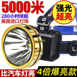 LED頭燈強光可充電戶外遠射3000超亮頭戴式手電筒米氙氣夜釣礦燈