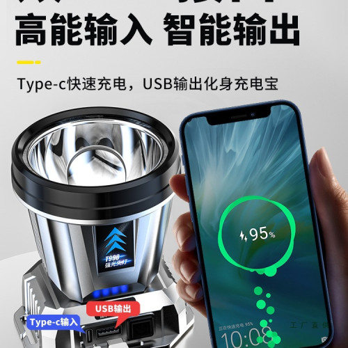 頭戴式強光頭燈防水大功率充電超亮戶外夜釣魚礦燈專用小手電筒