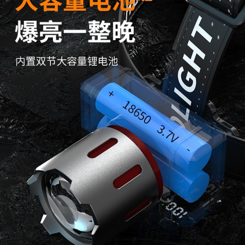 頭燈超長續航新款野外強光超亮礦燈頭戴式照明燈戶外手電登山釣魚