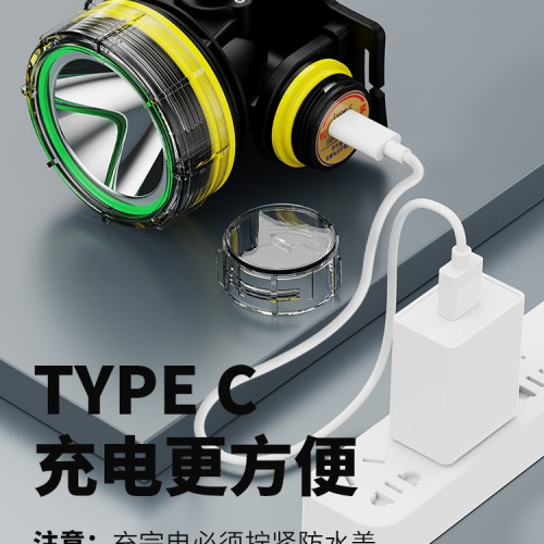 20米專業潛水頭燈充電強光超亮遠射頭戴式防水超長續航水下
