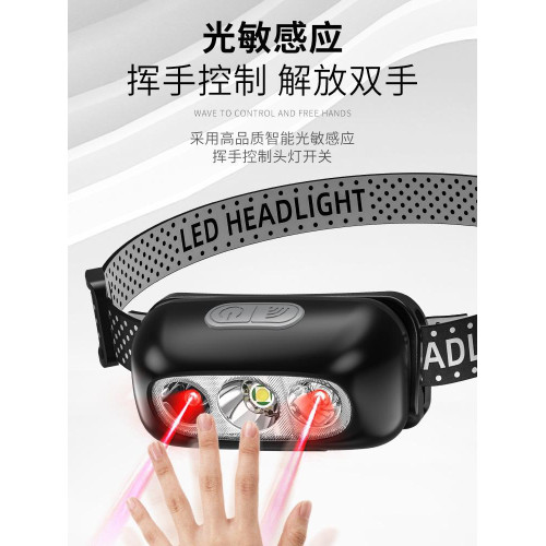 頭燈強光充電超亮感應夜釣魚頭戴式戶外超長續航小手電筒登山