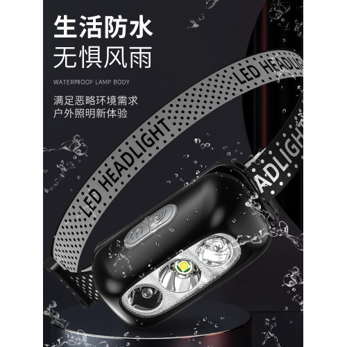 頭燈強光充電超亮感應夜釣魚頭戴式戶外超長續航小手電筒登山