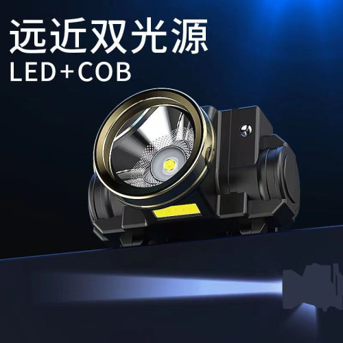 頭燈釣魚感應頭燈可充電野釣強光遠射超亮家用戶外帽夾燈