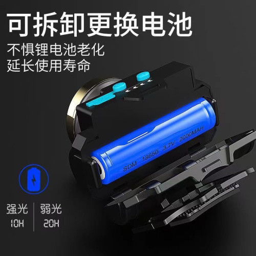 頭燈釣魚感應頭燈可充電野釣強光遠射超亮家用戶外帽夾燈