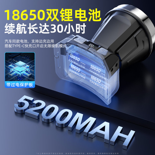 頭燈5新強光超亮充電鋰電頭戴式戶外夜釣魚用感應照明礦燈