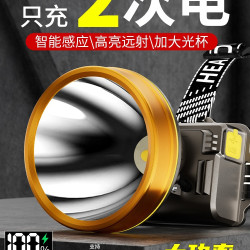 頭燈強光超亮充電續航超長鋰電夜釣魚礦燈頭戴戶外感應照明燈