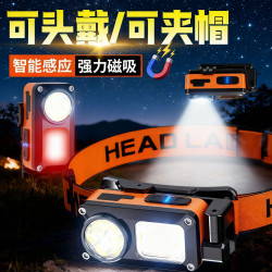 戶外強光長續航頭燈頭戴式智能感應照明燈夜釣專用充電式led燈