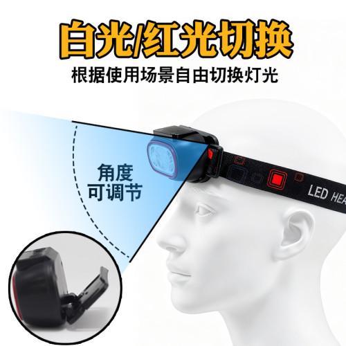 超亮戶外超長續航頭戴式照明手感應頭燈強光夜釣釣魚充電頭燈