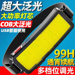 超亮頭燈泛光散光大面積頭戴釣魚野營燈強光充電戶外照明燈