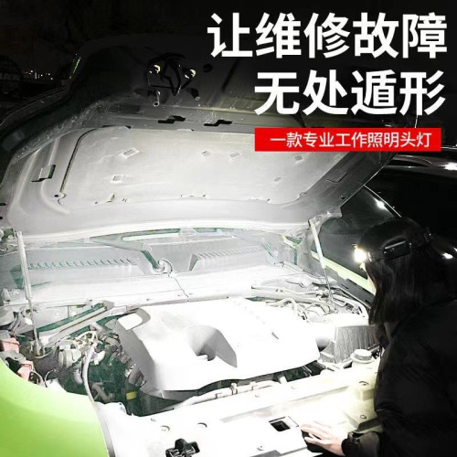 超亮頭燈泛光散光大面積頭戴釣魚野營燈強光充電戶外照明燈