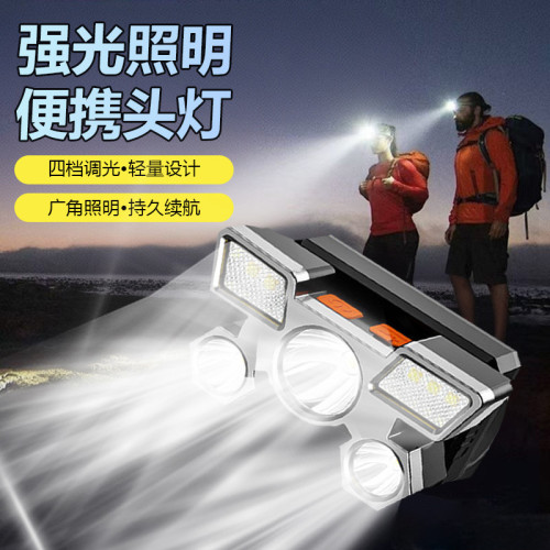 【四檔光源】超亮遠射強光頭燈戶外露營釣魚頭戴式應急燈L-T21