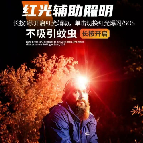 強光LED充電超亮頭戴式頭燈戶外手電筒釣魚遠射感應續航礦燈