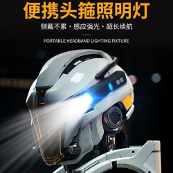 2025頭燈強光超亮充電戶外登山釣魚專用續航超長感應頭戴式新款