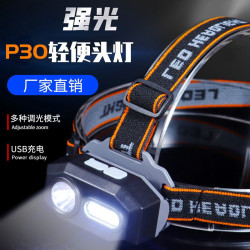頭燈強光LED亮夜釣魚專用頭戴式小手電筒戶外遠射充電家用礦燈