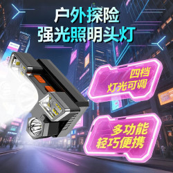 【輕量可攜式】超亮LED頭燈可充電夜釣可攜式頭戴式強光照明頭燈L-T21