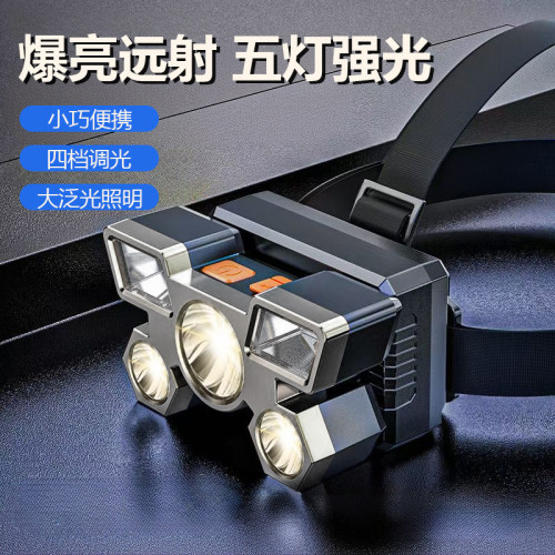 【輕量可攜式】超亮LED頭燈可充電夜釣可攜式頭戴式強光照明頭燈L-T21