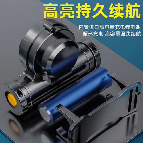 戶外COB充電頭戴式手電筒LED釣魚充電強光頭燈泛光礦頭燈