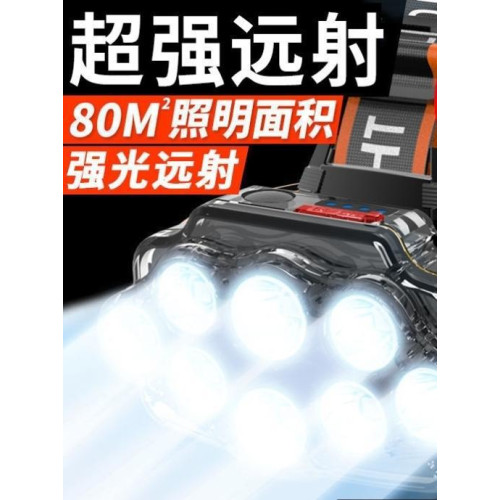 LED頭燈超長續航100小時強光遠射可充電防水超亮頭戴式夜釣燈礦燈