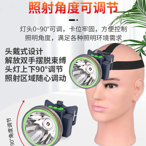 強光充電頭燈水下潛水手電筒抓魚防水超亮頭戴式礦燈趕海黃光 強光充電頭燈水下潛水手電筒抓魚防水超亮頭戴式礦燈趕海黃光