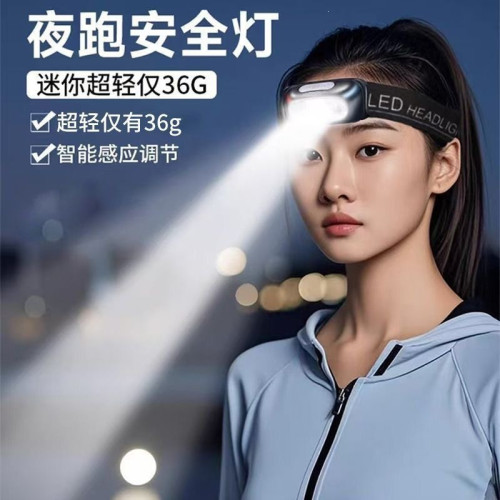 LED頭燈超亮可充電頭戴式強光感應特亮手電筒小型可攜式夜釣魚燈