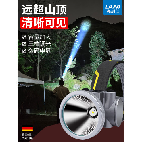 頭燈超長續航強光鋰電頭戴式充電感應夜釣魚燈戶外工作led燈