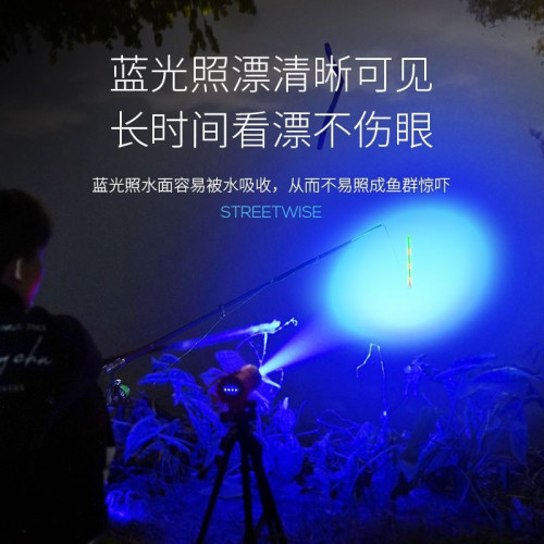 夜釣燈釣魚燈紫光台釣超亮野釣大功率藍光強光燈雷射燈廠