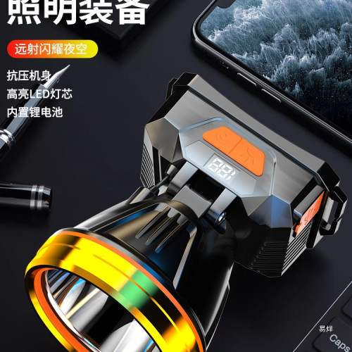 頭燈2024新款強光超亮釣魚礦燈戶外登山頭戴式照明燈工地新款手電