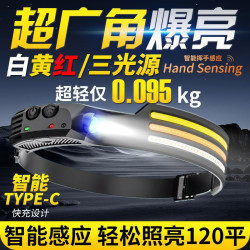 感應頭燈強光充電夜釣魚專用戶外登山超亮頭戴工作燈照明燈