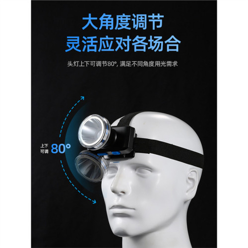 康銘LED頭燈強光充電超亮20W頭戴式照明戶外手電筒釣魚夜釣工礦燈
