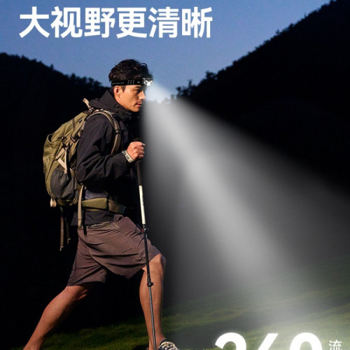 2025新款頭燈強光充電超亮釣魚頭戴式超長續航夜釣登山