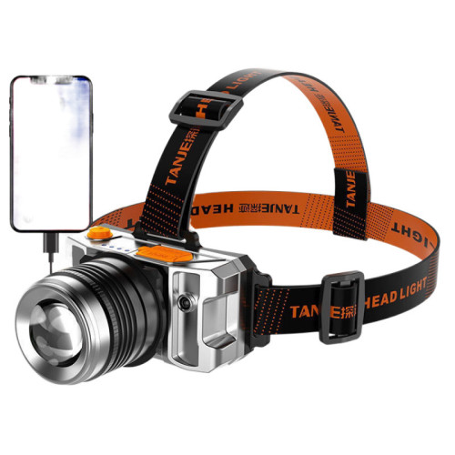 LED頭燈強光可充電遠射家用亮頭戴式夜釣魚戶外感應礦燈