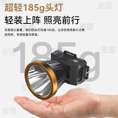 2024新款頭燈強光充電超亮頭戴式釣魚礦燈感應手電筒戶外