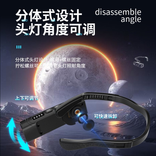 銳古頭燈強光超亮充電感應戶外野外釣魚超長續航專用掛耳帶式超輕