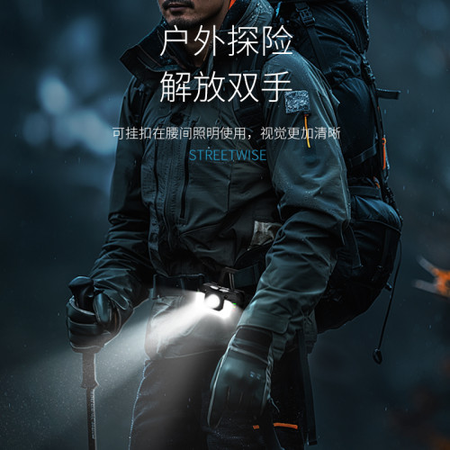 充電新小後後背包夜戶外登山超長燈強光爬徒步頭燈續航照明5超亮