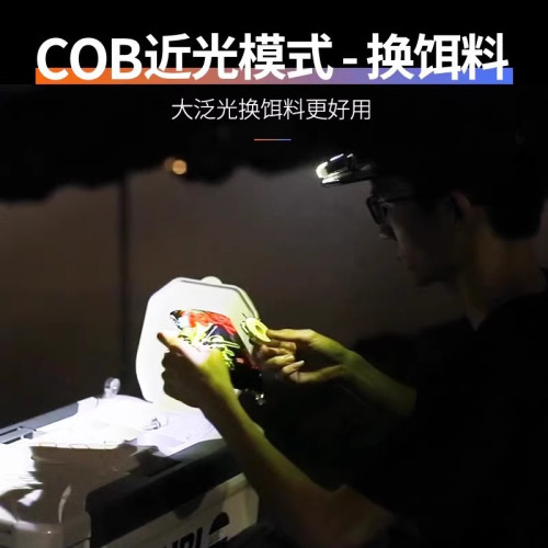 led頭燈強光充電戶外夜釣魚超亮輕超長續航照明手電筒鋰電感應