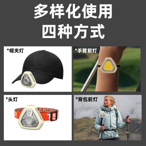 頭燈帽簷燈應急戶外露營燈COB手電筒迷你可攜式led鑰匙釦燈CY-