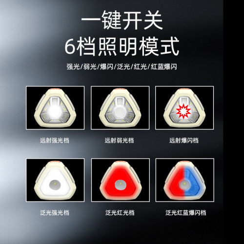 頭燈帽簷燈應急戶外露營燈COB手電筒迷你可攜式led鑰匙釦燈CY-