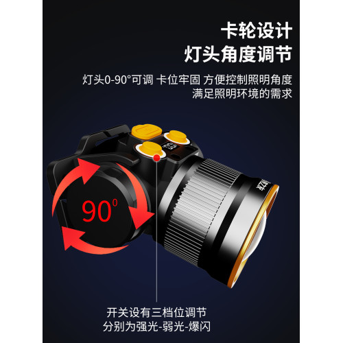 亮之友頭燈釣魚趕海戶外野外夜晚工作防水大功率頭戴式超強光礦燈