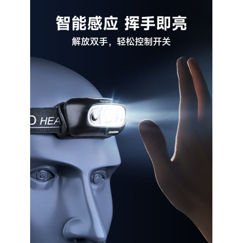 頭燈強光充電超亮感應頭戴式可攜式照明戶外釣魚夜釣超長續