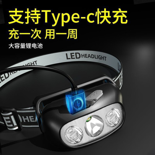 頭燈強光充電超亮戶外夜釣魚專用頭戴式感應超長續航手電筒礦燈
