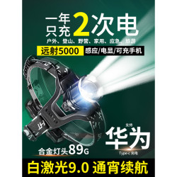 超亮感應頭燈強光充電頭戴式小手電筒夜釣魚超長續航礦燈