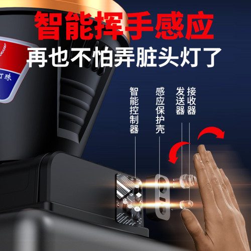 野外超長充電強光感應頭燈鋰電照明燈戶真電筒釣魚頭戴式超亮續航